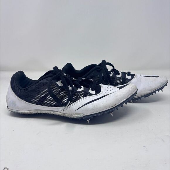 Nike Track Spikes - Black/White - Size 8 US - Picture 1 of 6